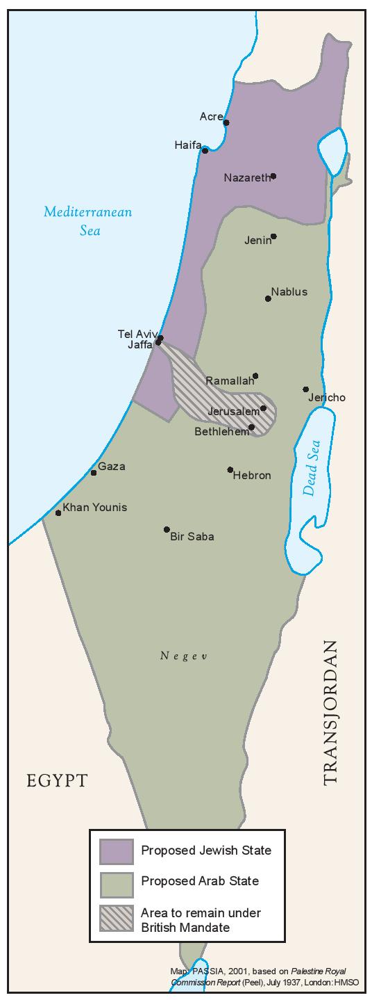 THE PEEL COMMISSION PARTITION PROPOSAL, 1937